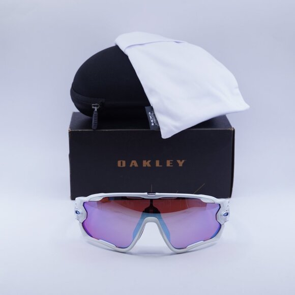 Oakley OO9290 929021 Shield Sunglasses - White/Prizm Sapphire - Picture 6 of 10